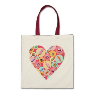 Sweet Candy Love Heart Tote Bag