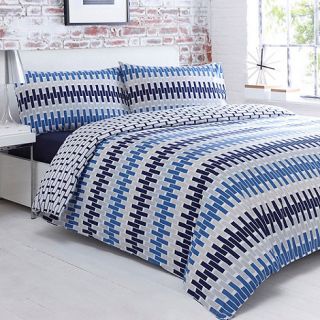 Blue Aston geometric bedding set