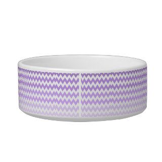 Girly Lilac Gradient Chevron Zigzag Andes Pattern Pet Bowls