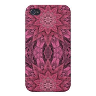 Pink Crystal fractal tile 284 iPhone 4/4S Cover