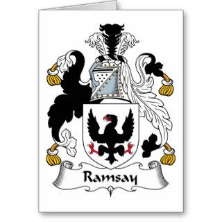 Escudo de la familia de Ramsay Tarjeton de