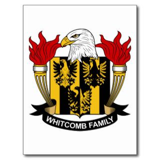 Whitcomb Family Crest Post Card