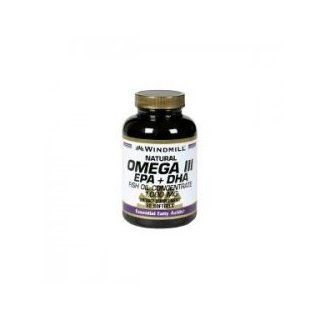 Windmill Omega 3 180 Softgels EPA and DHA Fish Oil Concentrate 1,000 Milligrams Windmill Vitamins Dietary Supplement Weight Loss Heart Health Essential Fatty Acids. Get the Daily Fatty Acids Your Body Needs Omega 3 Formula Supports Proper Cellular Flexibi