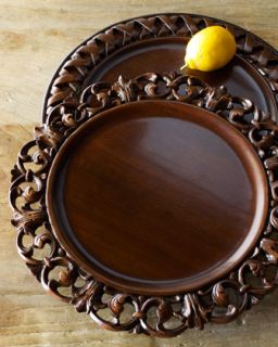 Each Acanthus Wood Charger Plate