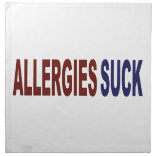 Las alergias chupan servilletas de papel de