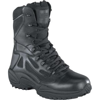 Reebok Rapid Response 6 Inch Waterproof, Insulated Zip Boot   Black, Size 12
