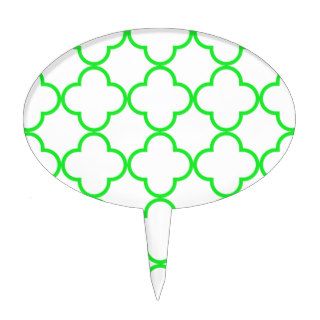 Clover Pattern 1 Green Cake Toppers