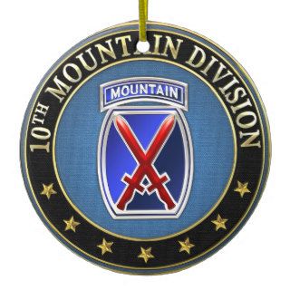 [200] 10th Mountain Division [10th MD] CSIB Christmas Tree Ornaments