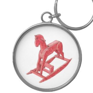 Red Rocking Horse Premium Keychain