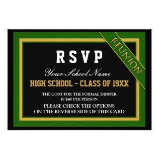 Classy Formal Class Reunion RSVP Invites