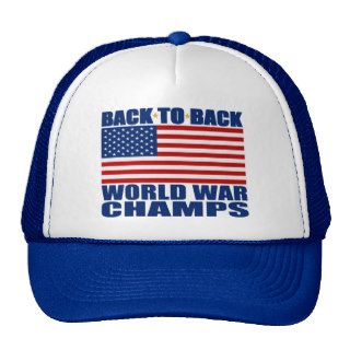USA Flag Back To Back World War Champs Hat