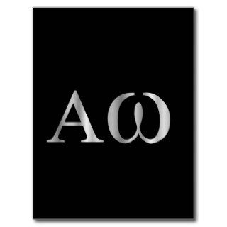 Greek Letter  Alpha and Omega Postcard