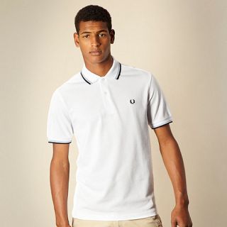 Fred Perry White tipped  pure cotton  polo shirt