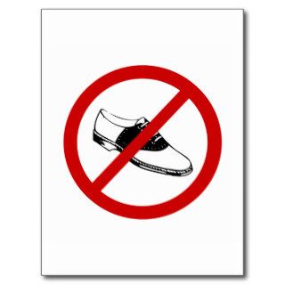 no shoes post cards