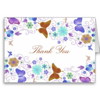 Pretty Butterfly Thank You Card
