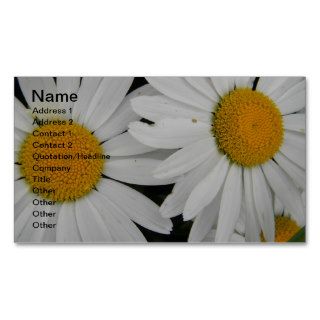 White Daisy in Full Bloom Business Card Templates