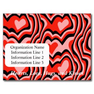 2011 Hearts, Love, Hugs, & Kisses Company Calendar Postcard