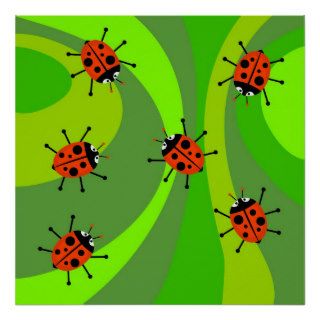 Funky Ladybugs Posters