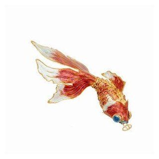 Chinese New Year Gifts / Chinese Folk Crafts / Chinese Enamel Crafts Chinese Enamel Carp   Collectible Figurines