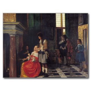 The Card Players, c.1663 65 Postcards