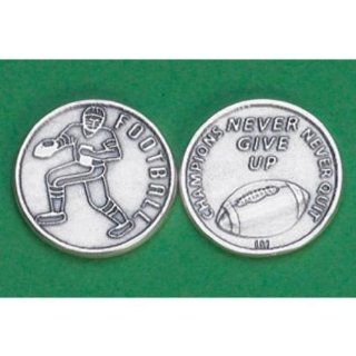 25 Football Player Never Give Up Champions Never Quit Coins Jewelry