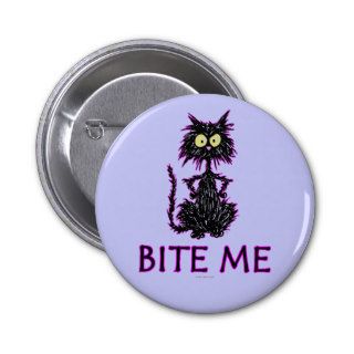 Bite Me Cat Gift Designs Pins