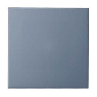 Dusty Blue Slate Grey Gray Solid Color Background Ceramic Tile