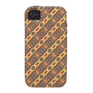 Native American Fabric Pattern On Beeswax Orange. iPhone 4/4S Cases
