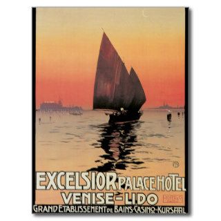 Vintage Excelsior Palace Hotel Venise  Lido Italy Postcard