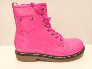 What's Next Neon Pink Combat Boots Sz 11 Shoes
