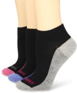 Skechers Women's 6 Pack Non Terry Quarter Socks, Black/Pink, 9 11 Casual Socks