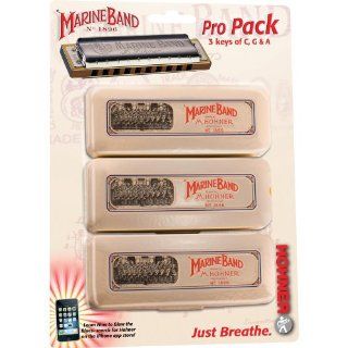 Hohner Marine Band Pro Pack   Pro Pack 3 pk (G, A, & C) Musical Instruments