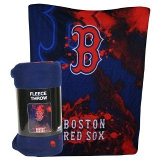 Northwest Boston Red Sox MLB Light Weight Fleece Blanket (Wicked Series) (50x60")" NOR 1MLB031010004RET  Sports Fan Throw Blankets  Sports & Outdoors