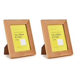 Pack of two wooden 15 x 20cm photo frames