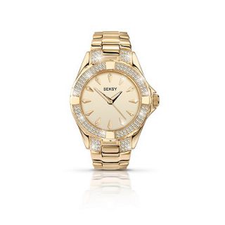 Sekonda Ladies round gold plated bracelet watch