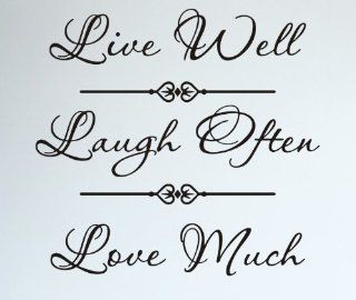 Wallstickersusa Wall Stickers, Live Well Laugh Often Love Much  Nursery Wall Stickers  Baby