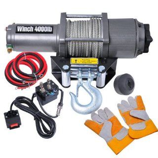 Off Road Truck SUV Jeep Trailer Corded Remote 4000 ATV Electric Recovery Winch 12 Volt