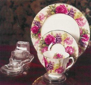 Tea Cup, Saucer & Plate Stand, Clear Plastic, Set of 2   Drinkware Cups With Saucers