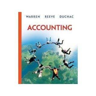 Accounting Textbook official Title is  Accounting (Hardcover)by Carl S. Warren (Author), James M. Reeve (Author), Jonathan Duchac (Author) Published by South Western College (ACCOUNTING TEXTBOOK FOR COLLEGE AND UNIVERSITY STUDENTS)   Off