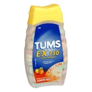 Special pack of 6 TUMS E X 750 ASSORTED BERRIES 96 Tablets Health & Personal Care