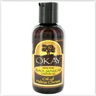 Okay Jamaican Castor Oil, Black, 4 Ounce  Massage Oils  Beauty