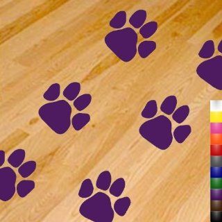 StikEez Purple Dog Paws Kit 6 Pack Fun Animal Decals   Wall Decor Stickers