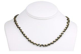 14k Gold Vermeil Spinel Necklace Black Faceted Cluster Beaded Onto Chain Spyglass Designs Jewelry