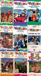 kidsongs set 9 vhs Kidsongs A Day with the Animals, Kidsongs   I Can Go To The Country, Kidssongs   Play Along Songs, Kidsongs Cars Boats Trains & Planes, Kidsongs   Good Night, Sleep Tight, Kidsongs I'd Like to Teach World to Sing , Kidsongs A