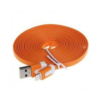 iBee Daily Life Series (Orange) Extra Long 3M Lightning to Noodle USB Cable for iPhone 5, Ipad Mini, Ipod 5th Generation Original Only Asia Trendy Shop Beware Fake From Others 