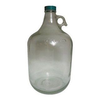 Round Glass Jug, 1 Gal, Clear, With Cap, Pack of 4 Science Lab Susceptibility Testing Supplies