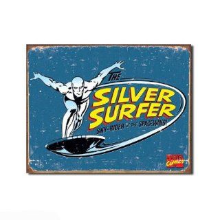 The Silver Surfer Retro Tin Sign, 16x12, 16x12   Comic Tin Sign