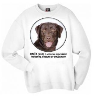 Labrador Retriever CHOCOLATE "Smile" Adult Sweatshirt Clothing