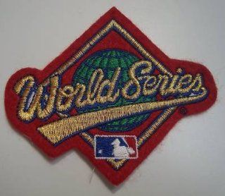 MLB World Series Embroidered on Red Felt Patch  
