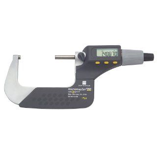 Brown & Sharpe TESA 06030022 LCD Micromaster IP54 Electronic Outside Micrometer, 50 75mm Range, 0.001mm Graduation, +/ 0.005mm Accuracy